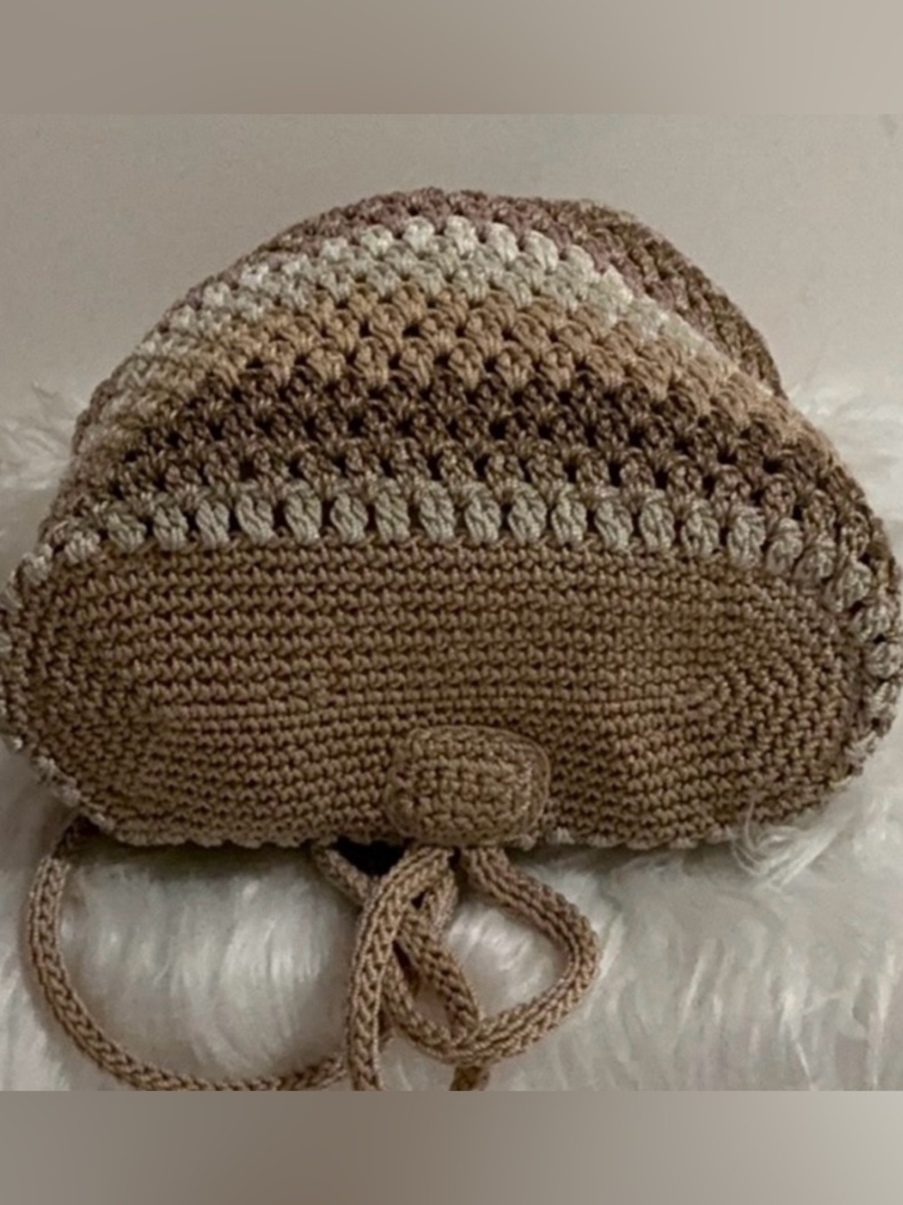 The Sak Crochet Drawstring Backpack Boho Bucket Bag - Picture 8 of 10